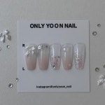 [온리윤] [웨딩네일] 복숭앗빛 그라데이션 반짝 수제네일팁  ✨  : 온리윤 nail tip