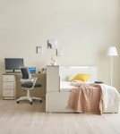 에보니아 라미 파티션 침대프레임 책장 공간분리 서랍 수납 수퍼싱글 원룸 기본형 중학생 침대 : 에보니아 본사몰