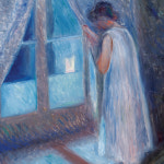 명화 케이스 2610 Edvard Munch - The Girl by the Window 에드바르 뭉크 - 창가의 소녀 아이폰XS하드 : Bergamot