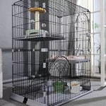 고양이집 키튼케이지 소형 울타리 분양 케이지 가정용 새끼 작은 2층 그린 성묘용 적당 공간 : 다팡숍