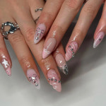 걸스코코 네일팁 인조손톱 y2k 하이틴 핑크 발레코어네일 붙이는 셀프네일 NAIL-N774 : 걸스코코