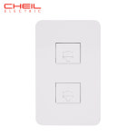 제일전기 디아트 통신 단자 화이트 랜선 인터넷 8P 2구 : 이안블루