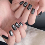 걸스코코 네일팁 인조손톱 블랙 시크네일 홀로그램 자석 붙이는 셀프네일 NAIL-N783 : 걸스코코