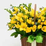 프리지아 꽃바구니 전국 꽃배달 생일 당일 배송 : 꽃집청년들