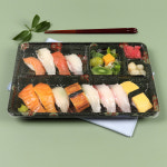 [BP] 초밥 스시 포장 PET 용기 XYW-H12 꽃무늬+뚜껑포함 1박스 200세트 : 더포장몰