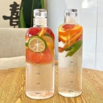 1+1 내열유리물병 휴대용 보틀 밀폐 냉장고 물통 보리차 500ml : 니즈핸즈