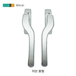 한화 현대 손잡이 샷시 오토락 샤시 손잡이 라피네 그립형-1 백색 창호 창문 자동 : 땡큐철물