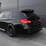 MP 스타일 글로스 블랙 스루 플로우 ABS 리어 스포일러, BMW F31 320d 320i 328i 330i 330d 340i 2012-2019 리어 루프 캡 튜닝... 