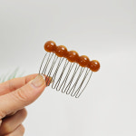 시크몽 프랑스핀 물방울 6.2cm 포인트 논슬립 헤어 빗핀 : 시크몽