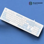 7NC 펜타그래프 저소음 키보드 컴퓨터 사무실 유선 사무용 노트북 PC 풀배열 블루, 팬터그래프 : 엄지척오피스