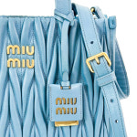 [세컨핸즈] [비아르] MiuMiu 미우미우 여성 마테라쎄 나파 가죽 레더 토트백 마리나블루 : VIARE