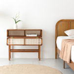 마켓비 소로홈 원목수납테이블 BDC37 라탄 보조 협탁 사이드테이블 : 신연찬서