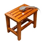 사우나의자 원목목욕탕의자 간이의자 호두 목욕탕 체어 욕실 : 팔공컴퍼니
