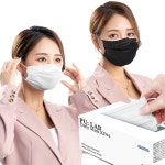 퓨랩 숨쉬기 편한 덴탈형 KF94 마스크 L(대형), 블랙, 100개 : 퓨랩