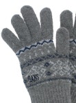 DAKS MEN Knitted gloves Nordic logo embroidery pair 17-460002 13/Gray : fietakorea99