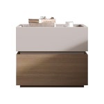 낮은 침대옆서랍장 2단 다용도 미니협탁 서랍형 25cm 너비 카키색 : IRIYA