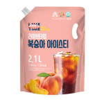 라이브타임 복숭아 아이스티 2.1L 4개 파우치 : 마시자몰