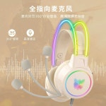 고양이헤드셋 고양이귀 게이밍 핑크 헤드폰 장비 라이브 BJ 유튜브 베이지 조명 헤드폰 기본 : Global Tools