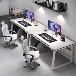 2인용 게이밍책상 컴퓨터 2M 커플 조명 피씨방 인책상 1800 화이트 PC : MJSHOP001