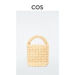 COS 코스 스퀘어 퀼티드 미니 토트백 라이트 핑크 옐로우 1267916003 : 마이우먼스셀렉션