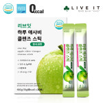 리브잇 하루 애사비 클렌즈 스틱 청사과 0칼로리 30포, 1개 : 리브잇 live it