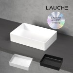 HS 라우체 스퀘어 1077 탑볼 세면대 500x340 블랙 화이트 그레이 세면기 교체 : THE 타일