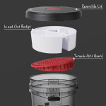 디테일링 크리스탈 클리어 세차 버킷 리드 그릿가드 인앤아웃 버킷 4종세트 : 모레스트 MOREST