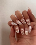 [수제네일팁] 화이트 토슈즈 : 쭈네일 JJUUU Nail