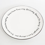 엣지 커스텀 레터링 접시/ 각인 생일 결혼 기념일 선물 답례품/ 약 20cm 원형 : ManuArs : 마누아르