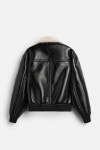 ZARA 자라 브라이트 가죽 효과 페이크 레더 레귤러핏 점퍼 : 연도다미