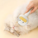 강아지 반려동물 하얀 오리 그루밍 빗 브러쉬 : 펫티모