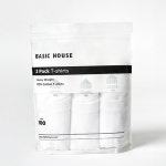 베이직하우스 면 3팩 라운드 무지 반팔 티셔츠 시리즈 : BASIC HOUSE