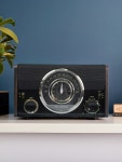 AM 감성 레트로 회색 CD 멀티미디어 우드 VICTROLA RETRO LP 원목 라디오 : 미주포사