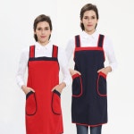 H형 Medium 라운드포켓 앞치마 네이비 레드 / 나염 가능 : 주식회사대원코퍼레이션