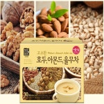 녹차원 담백하고 고소한 한끼 호두 아몬드 율무차 18g x 30스틱 아몬드 토핑 : 파로스무역