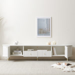 이즈 윌리 템바보드 거실장 티비다이 2000x390x430mm, 화이트 : 온라인 브랜드 가구