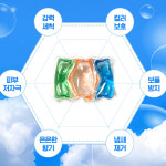 캡슐세제 올인원 미세먼지 강력 세척 저자극 순한 한알 세탁 세제 : 핑리스