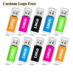 USB 펜 금속 스틱 용량 로고 U 10PCs/로트 디스크 드라이브 64G 16G 플래시 : 핑코알라
