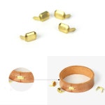 황동 가죽 스테이플 벨트 루프 키퍼 연결 공예 패스너 하드웨어 액세서리  2 프롱 클로 리벳  개 : 호인터네셔널