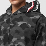 [당일 발송] 베이프 컬러 카모 샤크 풀 집업 후드 블랙 / BAPE : WS COMPANY