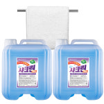1+1 샤크린파워18L 수건 냄새제거 세탁세제 이불 운동복 땀 피부샵 호텔 세정제 클리너 : 또죠