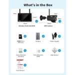 [2K&2 WAY 오디오 & 플러드라이트] 톤톤 휴대용 LCD 보안 카메라 시스템 무선, 7인치 IPS 터치스크린 모니터(배터리 포함), 4CH NVR 및 1PCS... 