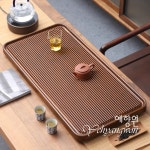 [다도 차 트레이] 예향원 천연 통나무 원목 배수식 티트레이 차판 T-7340 : 예향원