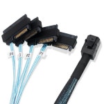 SFF-8643 4 내부 미니 SAS 3.0 HD-4 29 핀 SFF 8482 커넥터, 15 전원 포트, 12 GB/S 케이블, 0.5m 1m, : 무역의길 인터내셔널