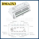 DMX 신호 분배기, DMX512 증폭기 리피터 작업, 마스터, LED 램프 이동 헤드 라이트용, 최대 0.5A, 6 웨이, , DMA2X3 12-48VDC : 무역의길... 