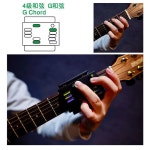 초보자 포크 기타 보조기 화이트A패키지 연습기 잡는 그리퍼 초급용 패키지 LED화면 코드 우쿨렐레 화음조탄신기 : 꼬리잡화점