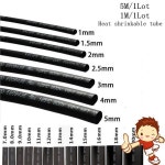 열수축 튜브 검은색 1mm 1.5mm 2mm 2.5mm 3mm 3.5mm 4mm 5mm 6mm 5 미터 : 정민수입테크