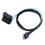 미니 SAS SFF-8611 OCuLink PCIe 4I STR to SFF-8482 2 in 1 커넥터, SSD 데이터 어댑터 케이블용 SATA 15 핀 전원, 4X 29 : 무역의길... 