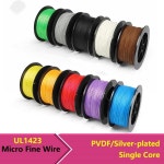 실버 도금 구리 고온 전자 마이크로 미세 케이블, UL1423 PTFE 단일 코어 와이어, 38 36 34 30 28 26 24AWG, 1 롤 : 무역의길 인터내셔널
