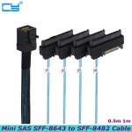 SFF-8643 4 내부 미니 SAS 3.0 HD-4 29 핀 SFF 8482 커넥터, 15 전원 포트, 12 GB/S 케이블, 0.5m 1m, : 무역의길 인터내셔널